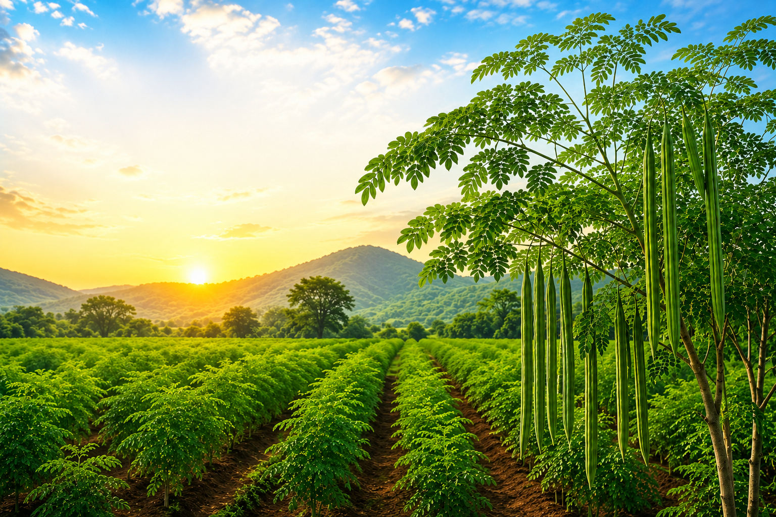 Moringa farm field in India